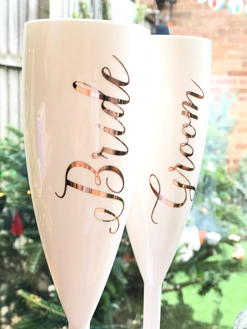 Personalised Champagne Flutes Bridal Shower Favor Etsy UK