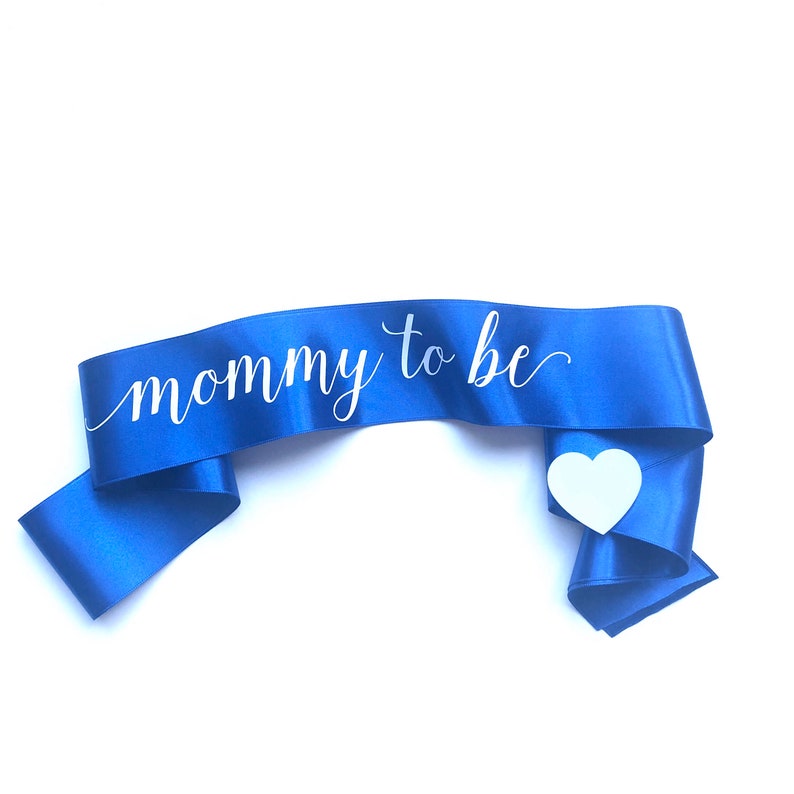 Blue Baby Shower Sash Sashes Mummy To Be New Mum Baby Boy ROYAL BLUE 
