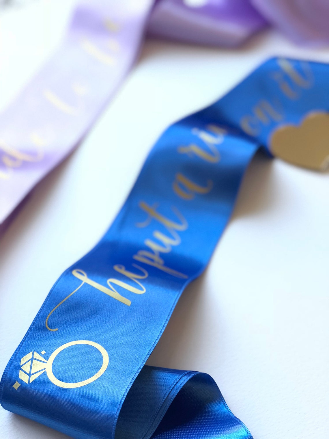 Bachelorette Sash He Put a Ring on It Sash Hen Sash Hen Etsy