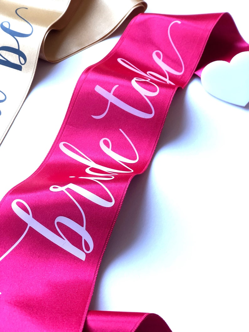 Bride to Be Sash Pink Sash Bachelorette Sash Fuchsia Hen Etsy