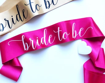 Bride To Be Satin Sash: Bachelorette Party Accessory