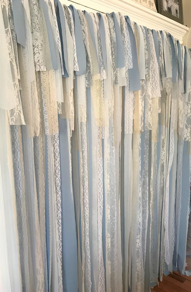 Baby Shower Backdrop Fabric Blue Image 0