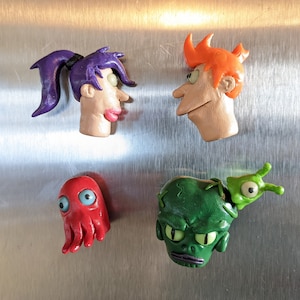 Futurama Inspired Character Head Magnets
