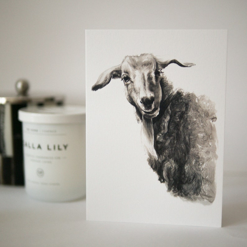 Aries Card Ram Animal Card Original Card Birthday Card Aries Gift Easter Print Easter Ram Greeting Card