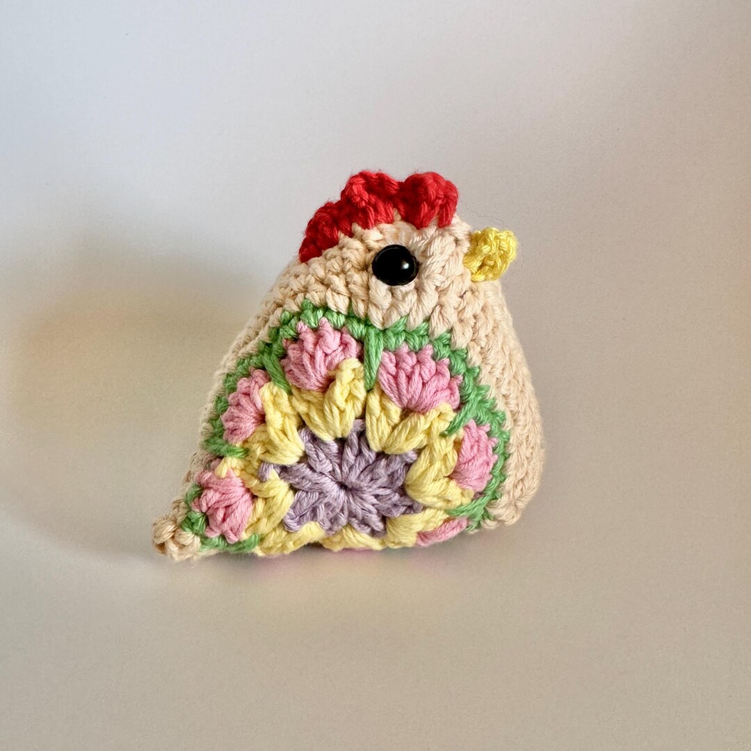 Crochet Chicken Granny Square Decor Easter Home Decor Etsy