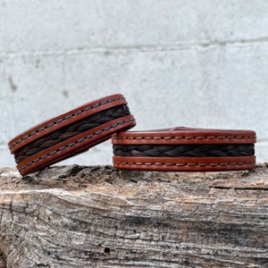 Personalized Custom Horsehair and Leather Bracelet