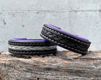 Custom Handmade Leather Horsehair Bracelet