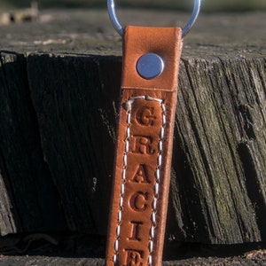 Personalized Horsehair and Leather Keychain - Etsy