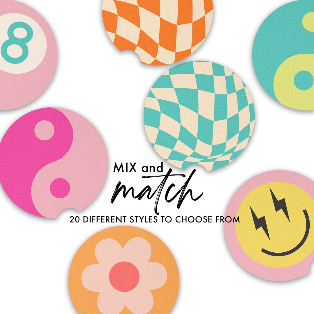 Trendy Car Coasters Mixandmatch Foam and Rubber Car Coaster Set Cute