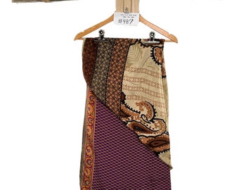 Falda cruzada sari - 14-32 - Longitud del té #487