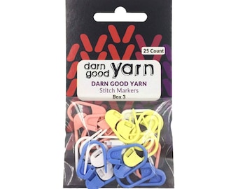 Darn Good Yarn Pastell Maschenmarkierer | Strickvorschläge | Strickmarker | Stichmacher | Fortschrittsanzeiger