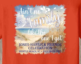 Jones-Harris & Friends Celebration T Shirt -  orange shirt front print - please order at least 4 weeks before needed