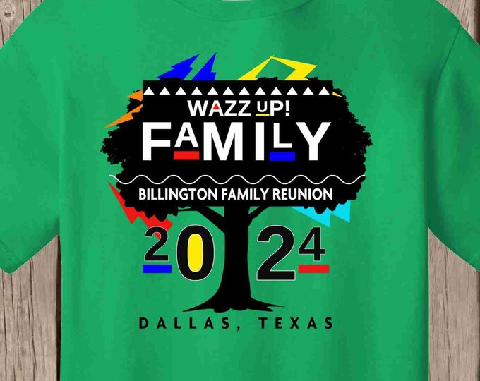 Billington Family Reunion T Shirts - CLOVER green - reunion June 22, 2024