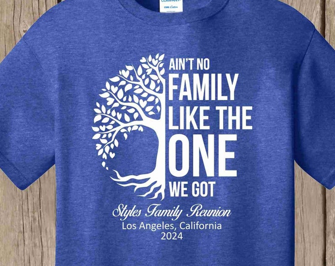 Special listing for Styles Family Reunion  T shirts - heathered royal T shirts - 30 shirts with design as shown here