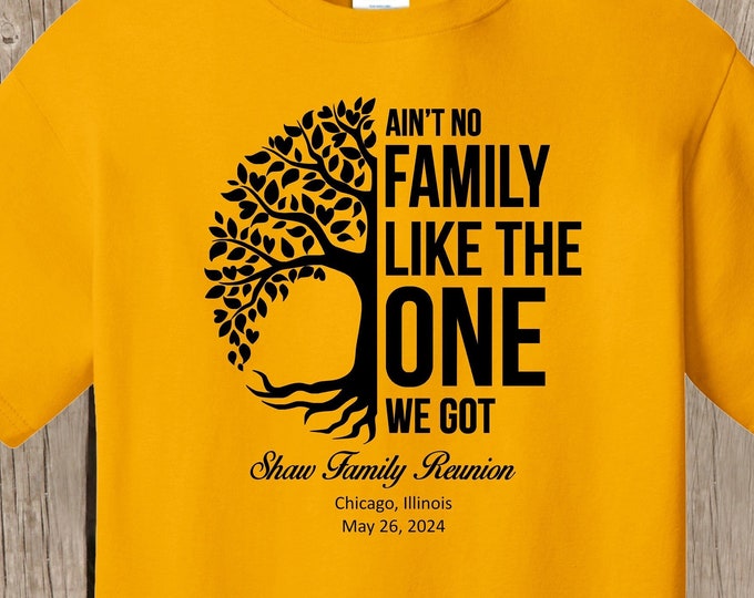 T Shirts for SHAW FAMILY REUNION - Chicago, Illinois - May 26, 2024 - recommended to order by April 21, 2024