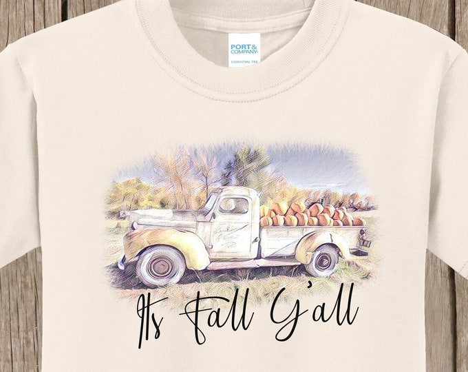 It's Fall Y'all T Shirt Autumn T shirt Fall Truckload of Pumpkins T shirt