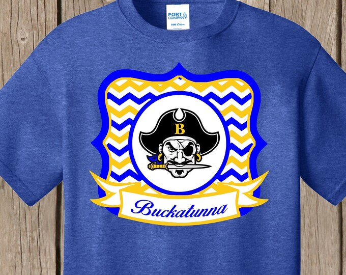 Buckatunna School Bucaneers Chevron printed shirt - Buckatunna School, Mississippi - several colors available