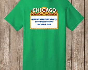 56th Family Reunion T Shirts - special listing - 130 CLOVER GREEN T shirts - front print