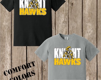 BASKETBALL Laurel Knighthawks COMFORT COLORS T shirts - Retro design - will be given out at practice or games