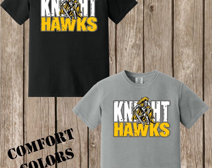 BASKETBALL Laurel Knighthawks COMFORT COLORS T shirts - Retro design - will be given out at practice or games