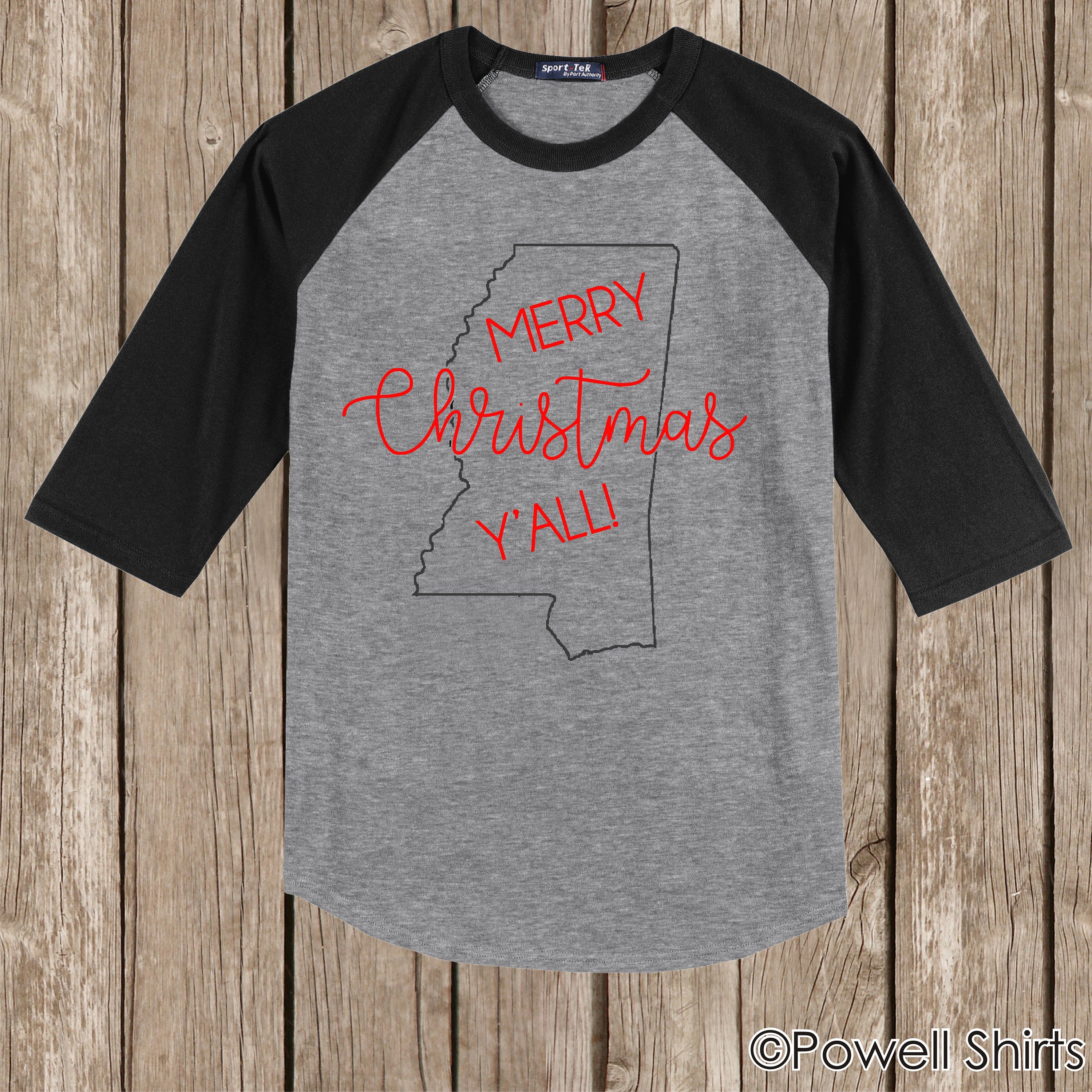 baseball style christmas shirts