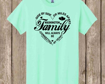Washington Family Reunion T Shirts - special listing -  51 MINT green T shirts - front print - heart design