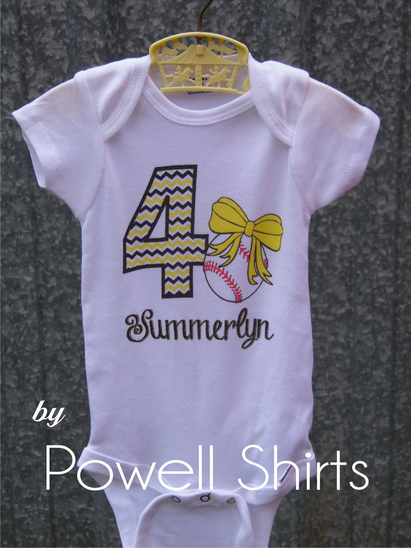 baby girl baseball onesie