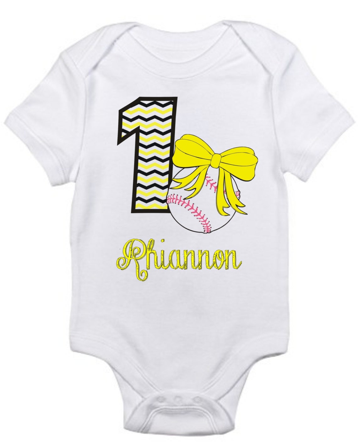 Personalized Baby Girl's Baseball Onesie with Etsy