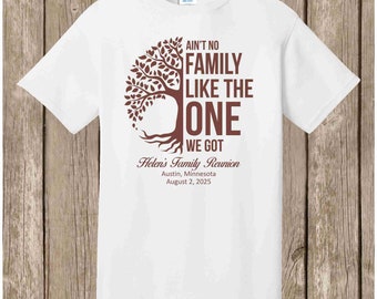 Helen's Family Reunion T Shirt- WHITE shirt/brown print - please order at least 4 weeks before you need your shirt(s)