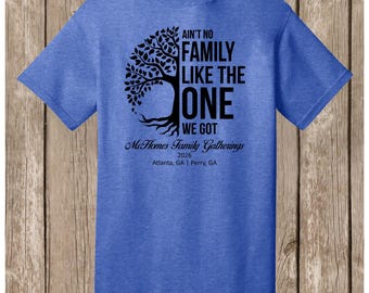 McHomes Family Gatherings T Shirts - special listing -  15 HEATHER BLUE shirts - front print