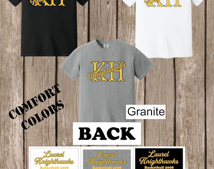 Laurel Knighthawks COMFORT COLORS T shirts - order by Sept 30 to have for Meet the Knighthawks - will be given out at practice