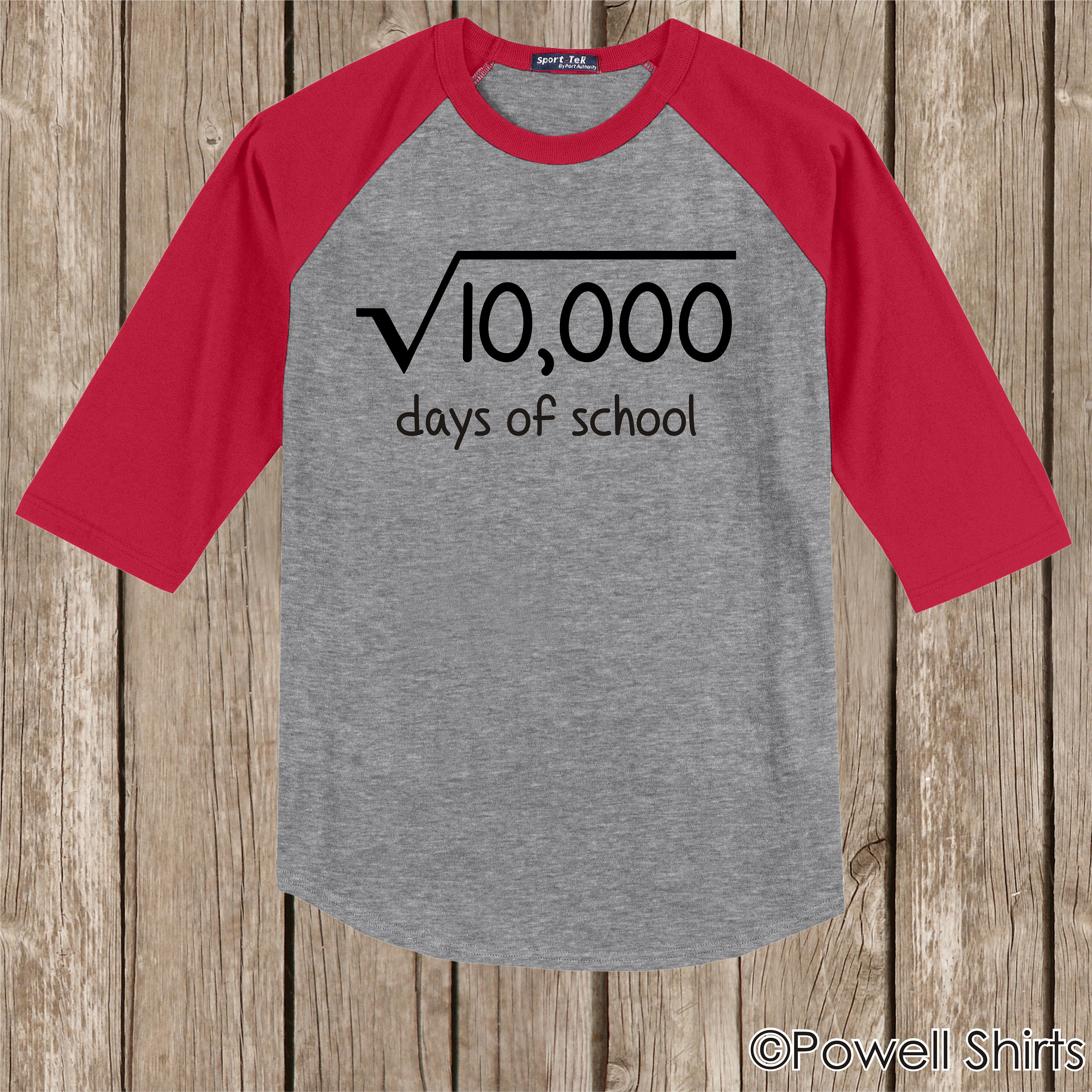 100th Day of School Raglan T Shirt funny shirt for math fans
