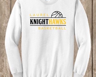 Laurel Knighthawks SWEATSHIRT - Spirit/Fan shirt 2025-26, LOCAL pickup - available in white or black