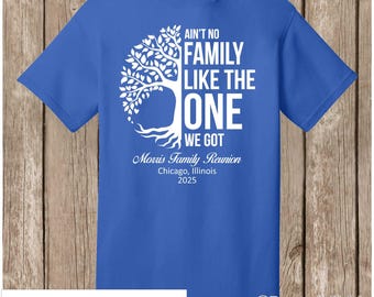 Morris Family Reunion T Shirts - special listing -  6 ROYAL BLUE T shirts - front print