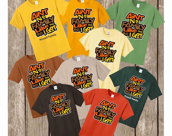 Fall - Autumn colors Family Reunion Ain't No Family Like the One I Got T shirt -Thanksgiving Family Gathering T Shirt - Can add group name