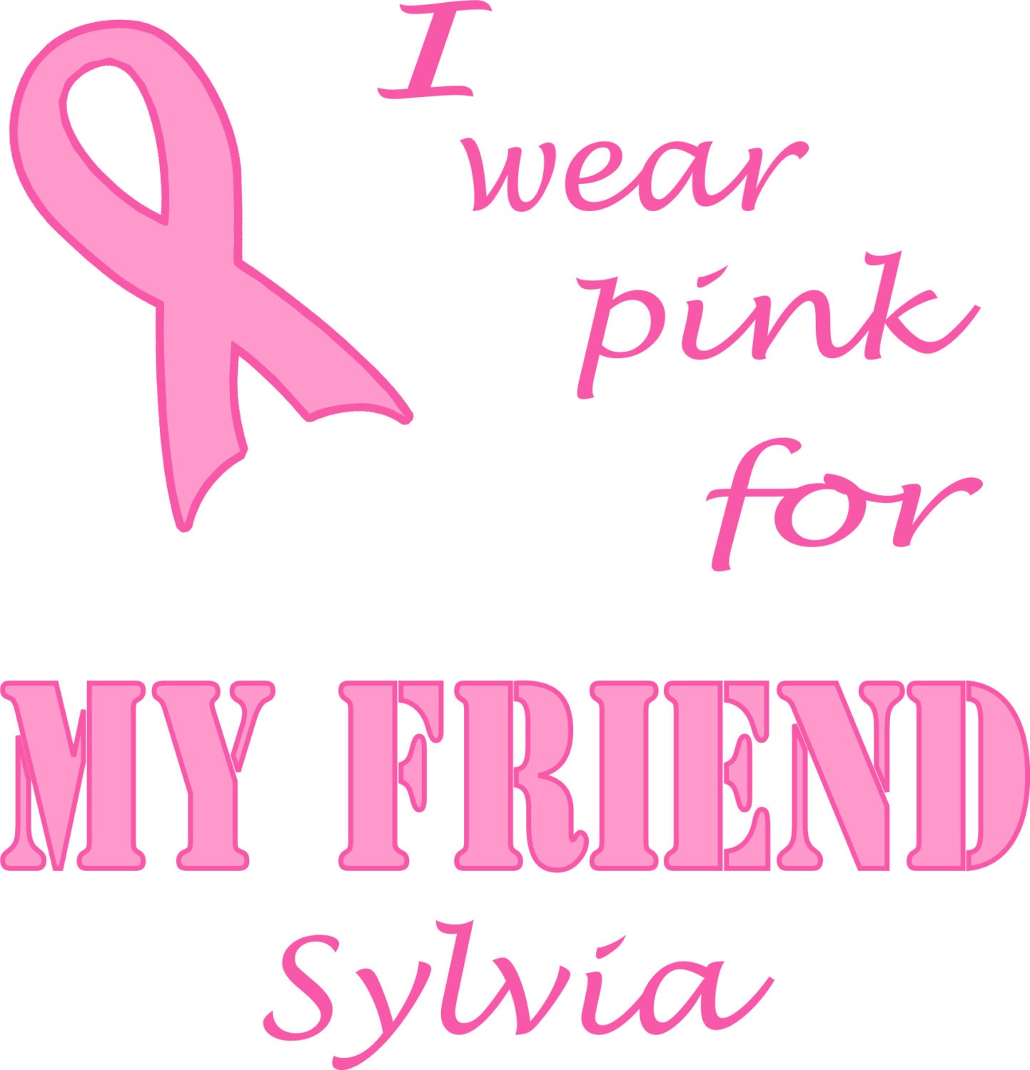 Personalized I Wear Pink For My Mom Breast Cancer Awareness Shirts