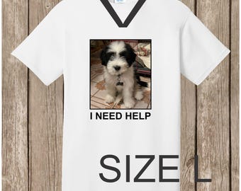 Special listing for Paul - 2 lightweight white Ts - L V neck, XL crewneck