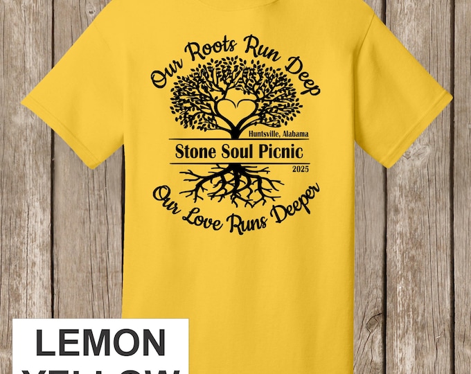 Stone Soul Picnic T Shirts - special listing - 29 shirts - lemon yellow and true royal