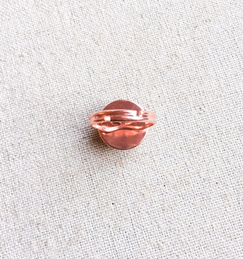 Moon Face Ring with Adjustable Rose Gold Band Man in the Moon Night Sky Celestial Trend Unique Gifts Boho Vintage Ephemera Jewelry For Her