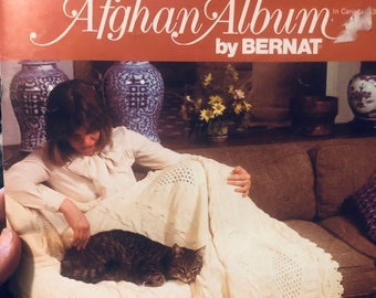 Afghan Album by Bernat...Book 237.... Blankets and Throws...Crochet patterns...11 designs