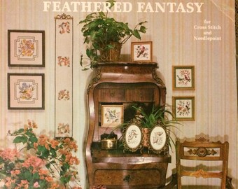 Cross Stitch "Feathered Fantasy for Cross Stitch and Needlepoint" Alexa Designs 15 Charts