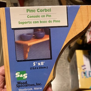2 Pine Wood Corbels....S&S Wood Specialties....5&quot;x8&quot;....Shelf Supports...Unfinished Wood