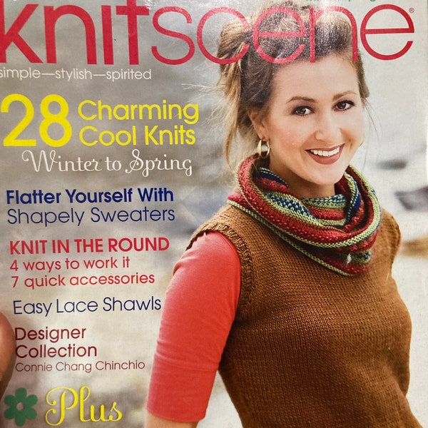 Knitscene Magazine Winter/Spring 2010 Back Issue…...Lace Shawls....Sweaters...Knitting in the Round...Gifts to Make
