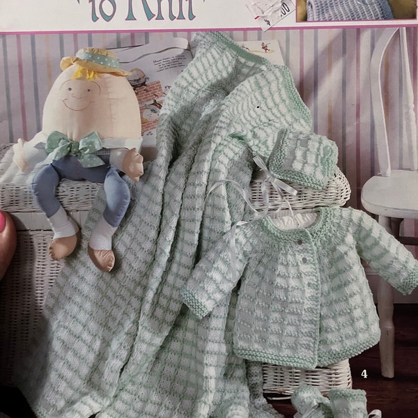 Precious Layettes to Knit by Jeanine ….Leisure Arts 3202…...Baby Gifts to Make...Knitting  Patterns for Baby