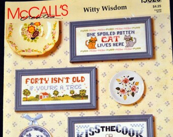 McCall's Witty Wisdom Counted Cross Stitch