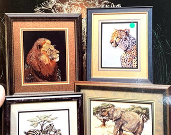 Into Africa Cross Stitch Patterns...Cross My Heart Leaflet CSB-85….counted cross stitch .....8 designs