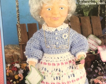 Grandma Outfit for Doll Crochet  Pattern Fibre Craft ....for 13" doll....Crochet