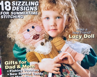 Plastic Canvas! Magazine Number 14..May/June 1991...18 Designs..Lucy Doll..Sewing Caddy...Plastic Canvas Needlepoint ...Fiber Art...