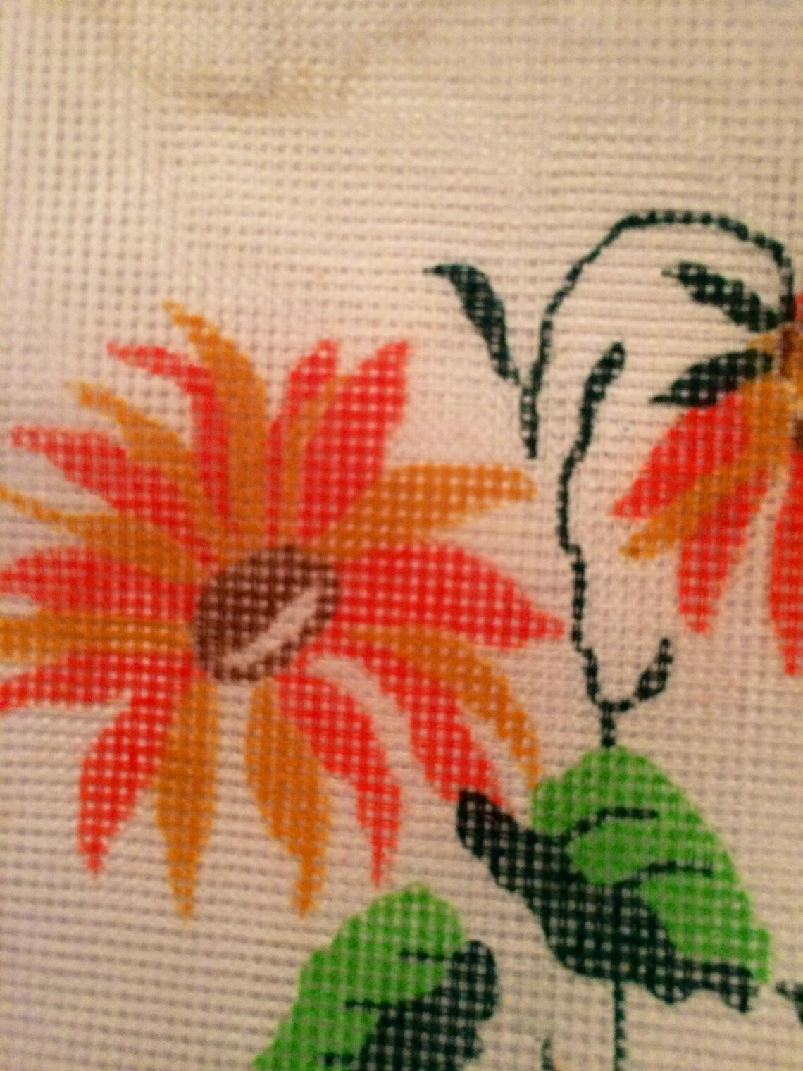 Needlepoint Canvas Sunflowers Printed Canvas - Etsy