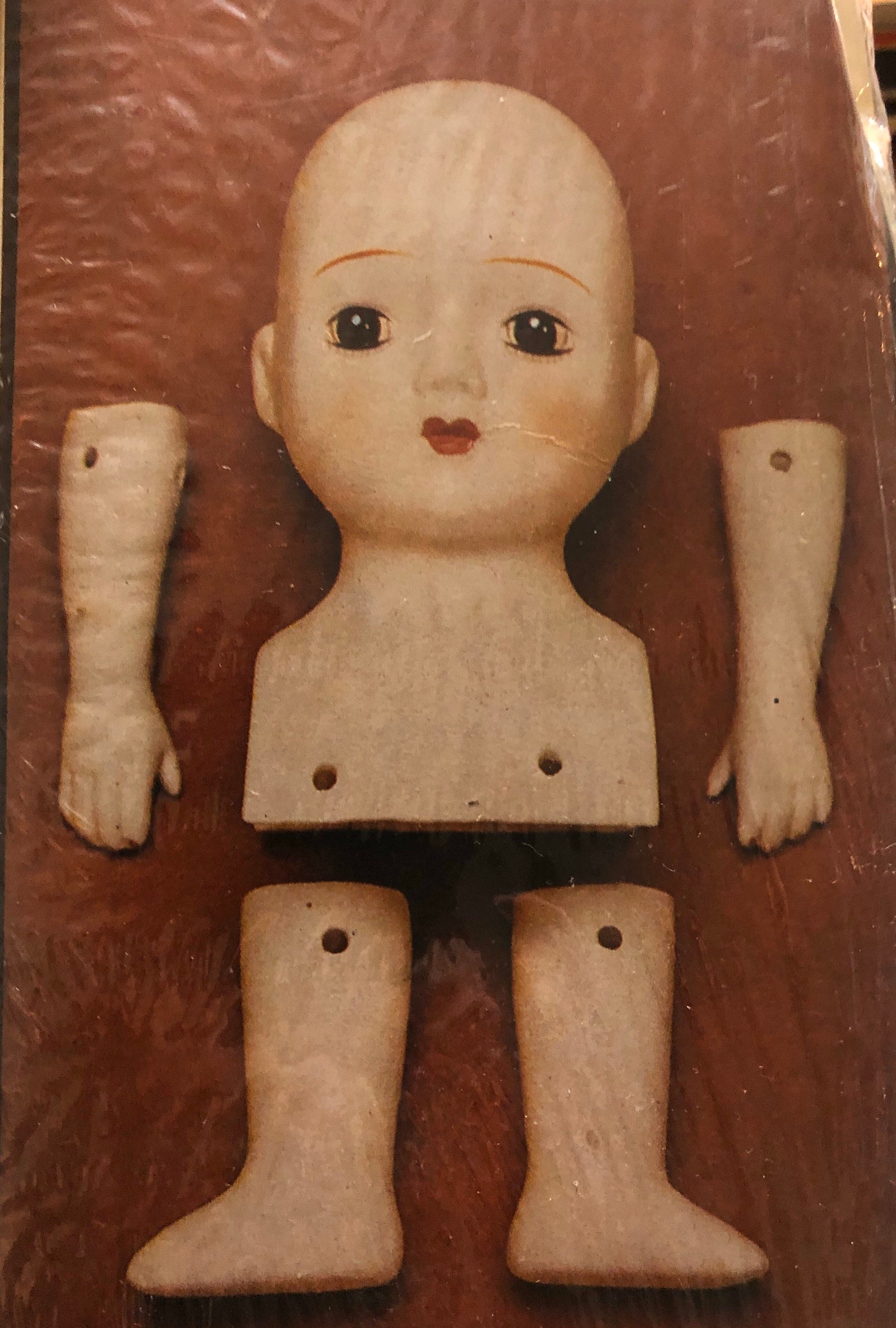 Porcelain Doll Set.... Doll Making...painted Eyes....head, Arms, and